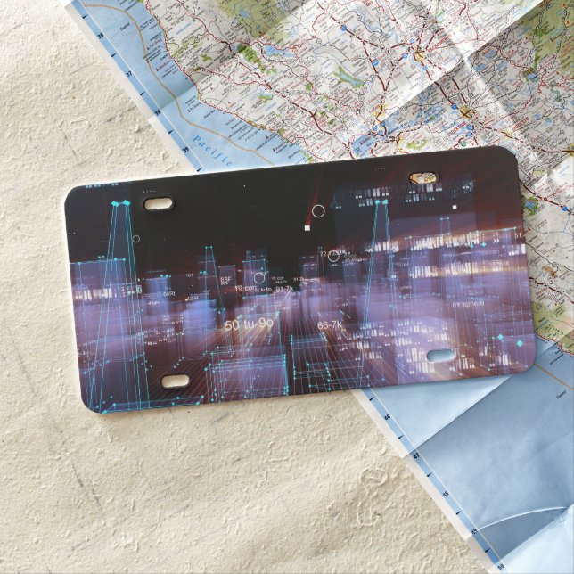 Technological digital city license plate (In Situ)