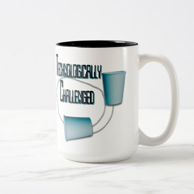 Technologically Challenged Humor Mug (Right)