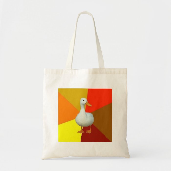 Technologically Impaired Duck Advice Animal Meme Canvas Bags