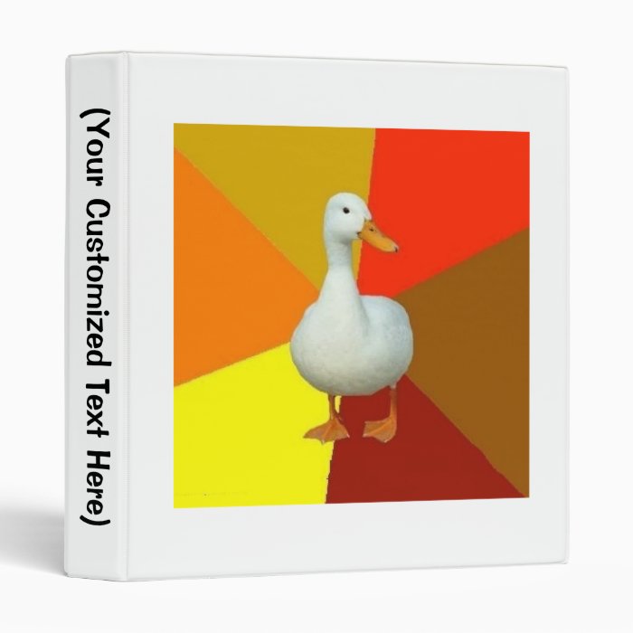 Technologically Impaired Duck Advice Animal Meme Vinyl Binders