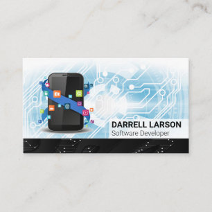Technology Background Phone Apps Software Logo Business Card