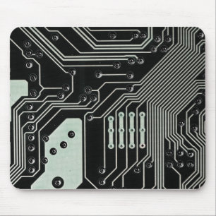 Technology Black Circuit Board Mouse Pad