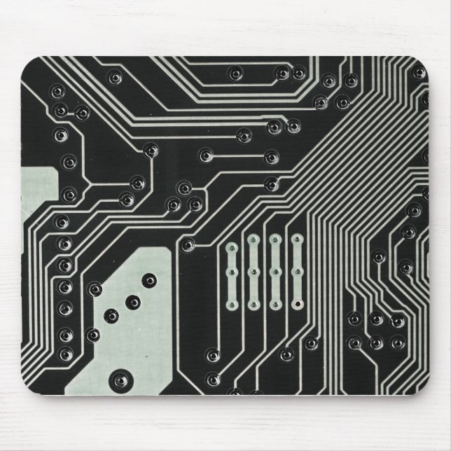 Technology Black Circuit Board Mouse Pad (Front)