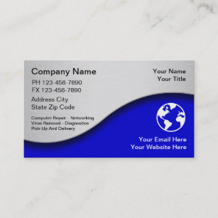 technology business cards computer repairs business card