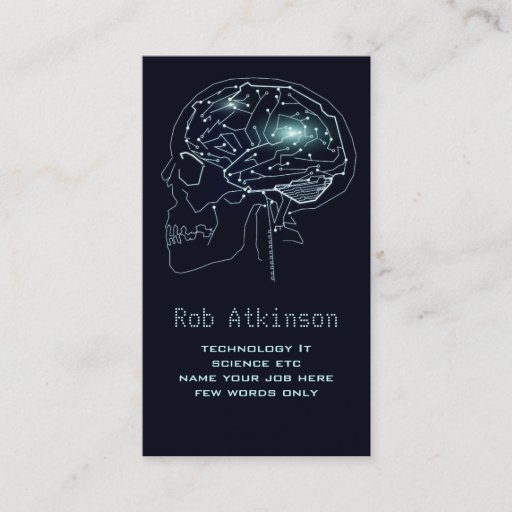 Customizable technology computing circuit brain business card