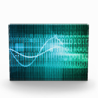 Technology Concept with Online Media Abstract Art Acrylic Award