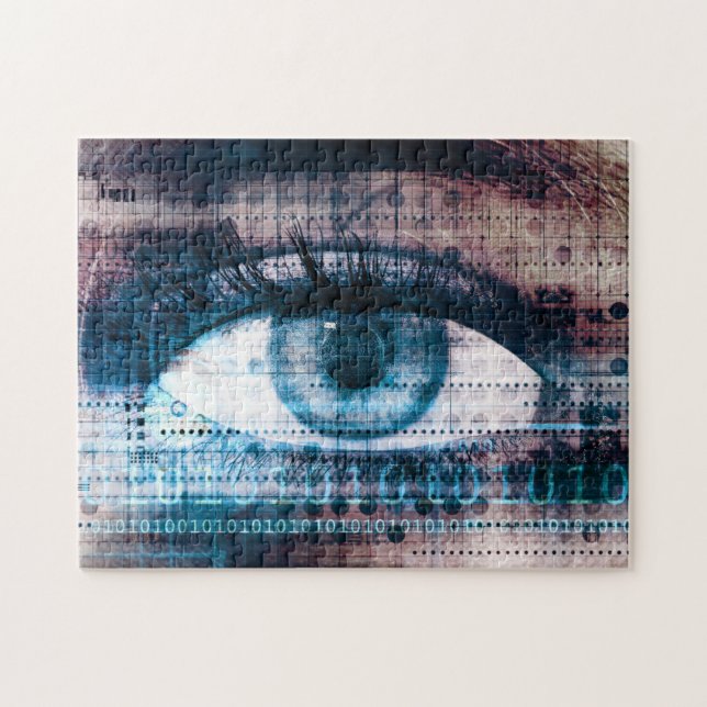 Technology Innovation with Electronic Eye Jigsaw Puzzle (Horizontal)