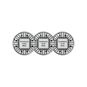 Technology is My Muse Golf Ball Marker
