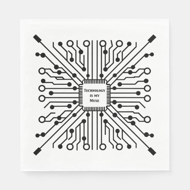 Technology is My Muse Napkins (Front)