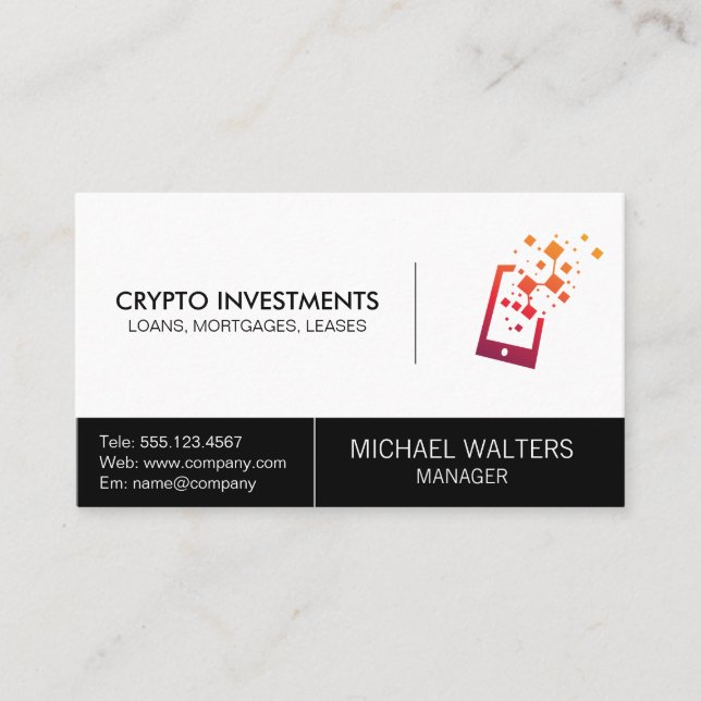 Technology Logo Business Card (Front)