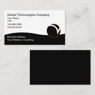 Technology Logo Unique Business Cards 