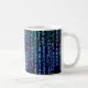 Technology Matrix Binary Code Blue Green Coffee Mug | Zazzle