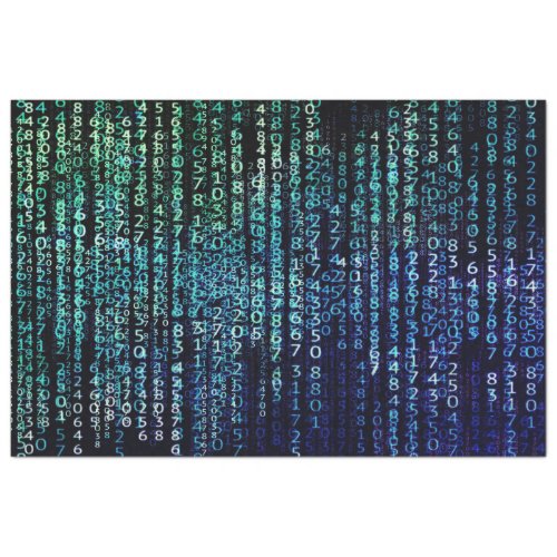 Technology Matrix Binary Code  Decoupage Tissue Paper