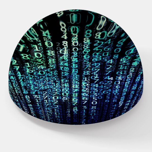Technology Matrix Binary Code Paperweight (Angled)