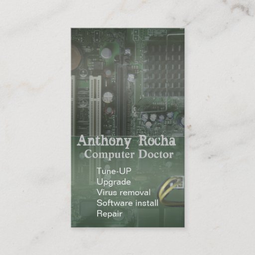 Customizable Computer Tech Repair Business Card Templates