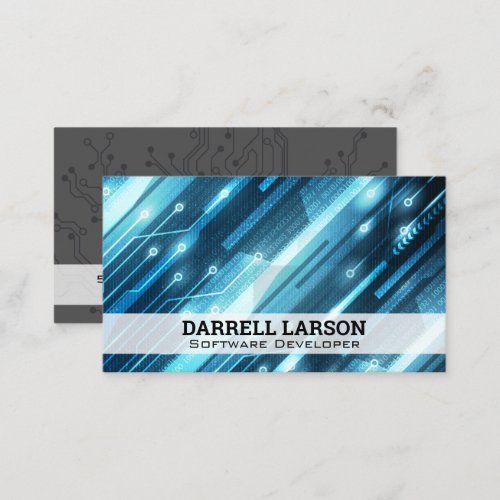 Technology Numbers Background Business Card