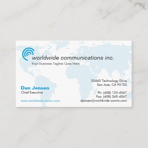 Customizable Technology or Communications Business Card