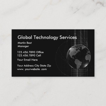 Technology Services Business Card by Luckyturtle at Zazzle