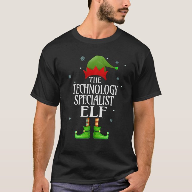 Technology Specialist Elf Funny Family Matching Ch T-Shirt (Front)