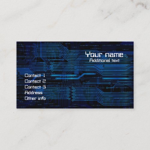 Technology style business card