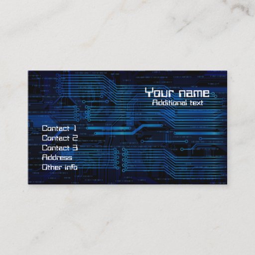 Customizable Technology style business card