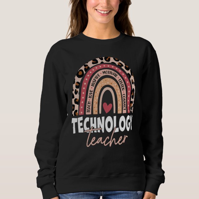Technology Teacher 100th Day Of School Funny Teach Sweatshirt (Front)