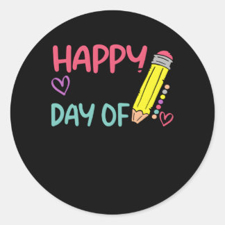 Technology Teacher Happy First Day Of School Classic Round Sticker