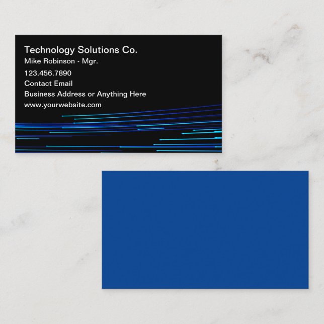 Technology Theme Business Cards  (Front/Back)