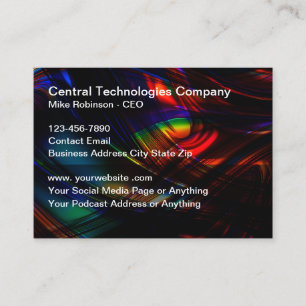 Technology Theme Business Cards Cool Design