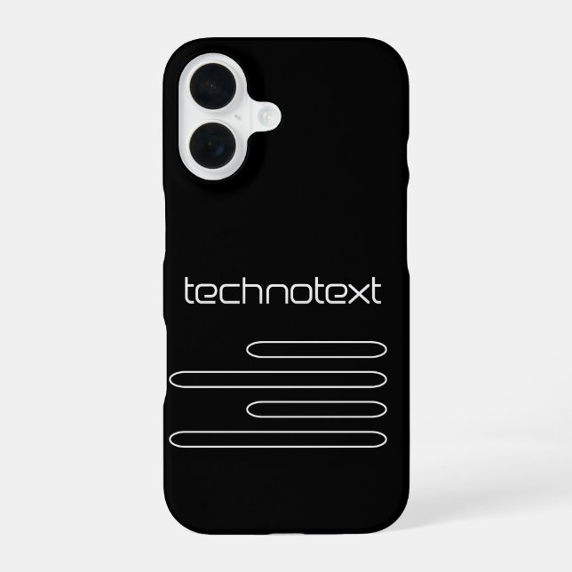 Technotext Techno Text Logo Iphone Case (Back)