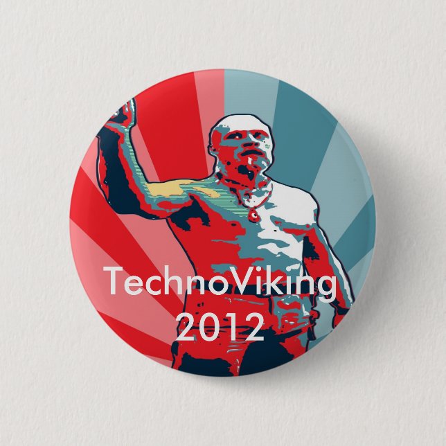 TechnoViking 2012 Button (Front)