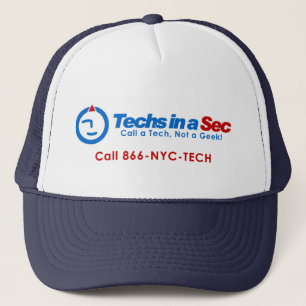 Techs In A Sec NYC Style Trucker Hat