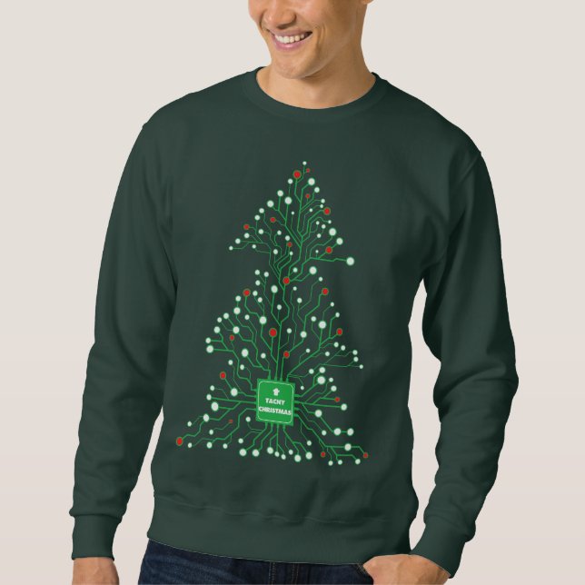 Techy Ugly Style Funny Christmas Sweatshirt (Front)