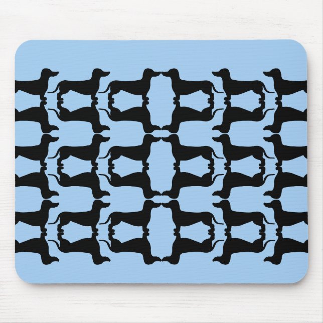 Teckel black and blue mouse pad (Front)