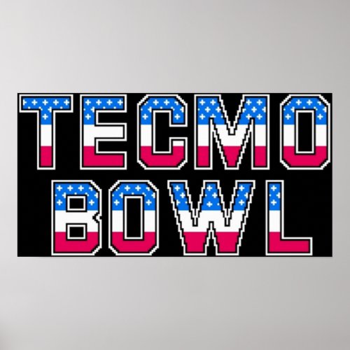 Tecmo Bowl Logo Poster