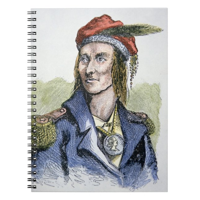 Tecumseh (1768-1813) (coloured engraving) notebook (Front)