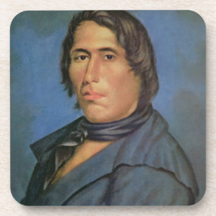 Tecumseh (1768-1813) (oil on canvas) beverage coaster