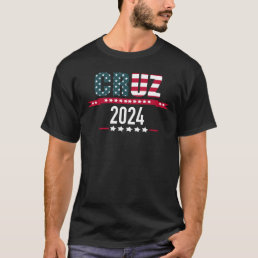 Ted Cruz 2024 For President American USA Flag T-Shirt