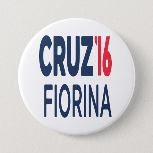 Ted Cruz Carly Fiorina 2016 Round Button