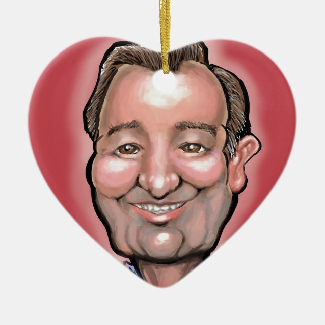 Ted Cruz Ceramic Ornament (Front)