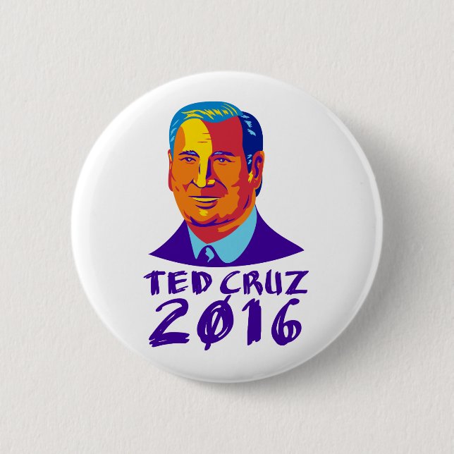 Ted Cruz President 2016 Retro Button (Front)