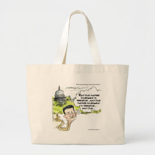 Ted Cruz Slithers From Congress Funny Large Tote Bag