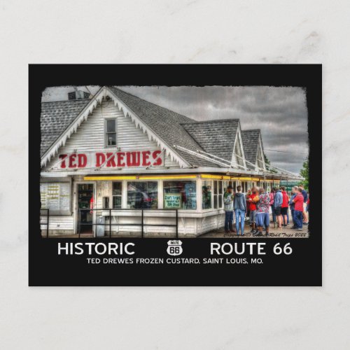 Ted Drewes Frozen Custard Route 66 Postcard