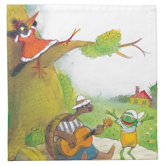 Ted, Ed and Caroll The Picnic 1 Cloth Napkin (Front)