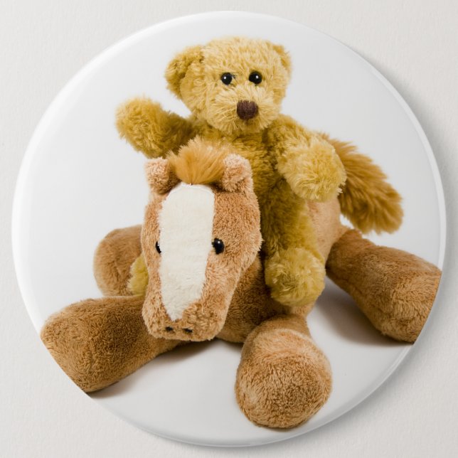 Ted horse riding button (Front)