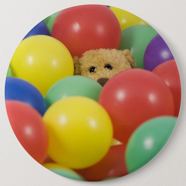 Ted in the ball pool button (Front)