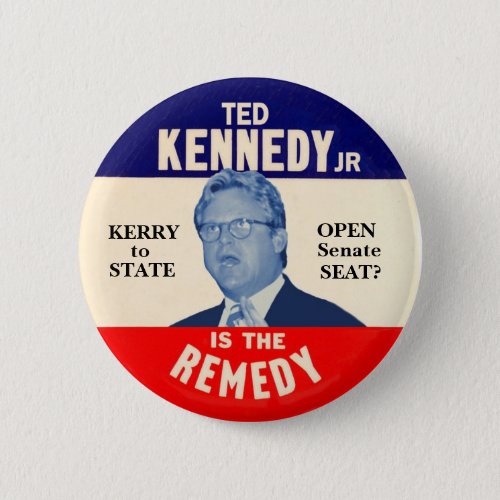 Ted Kennedy Junior is the Remedy Pinback Button