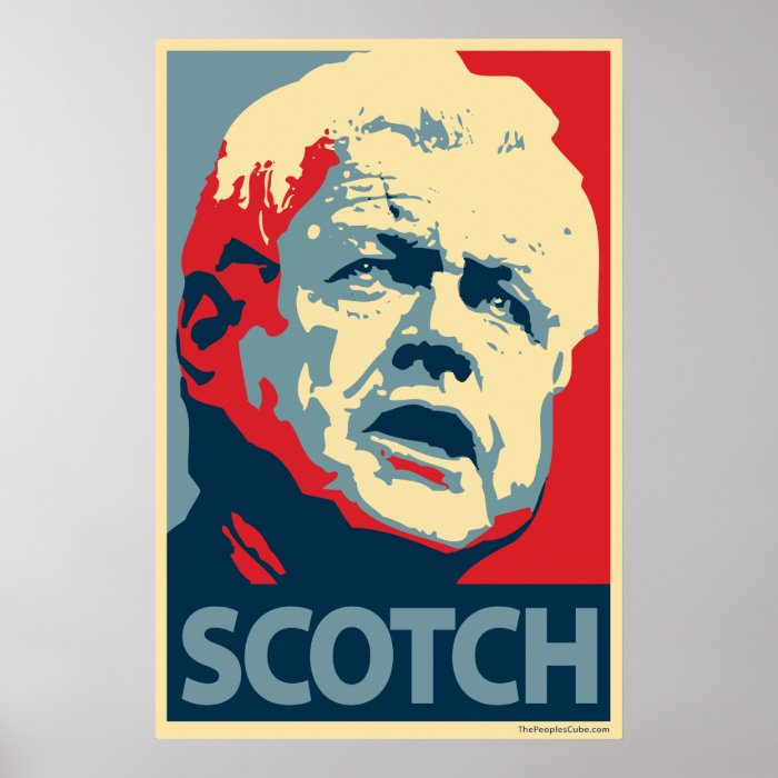 Ted Kennedy   Scotch OHP Poster