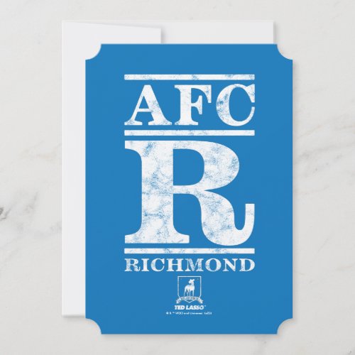 Ted Lasso  AFC R Richmond Text Logo Note Card