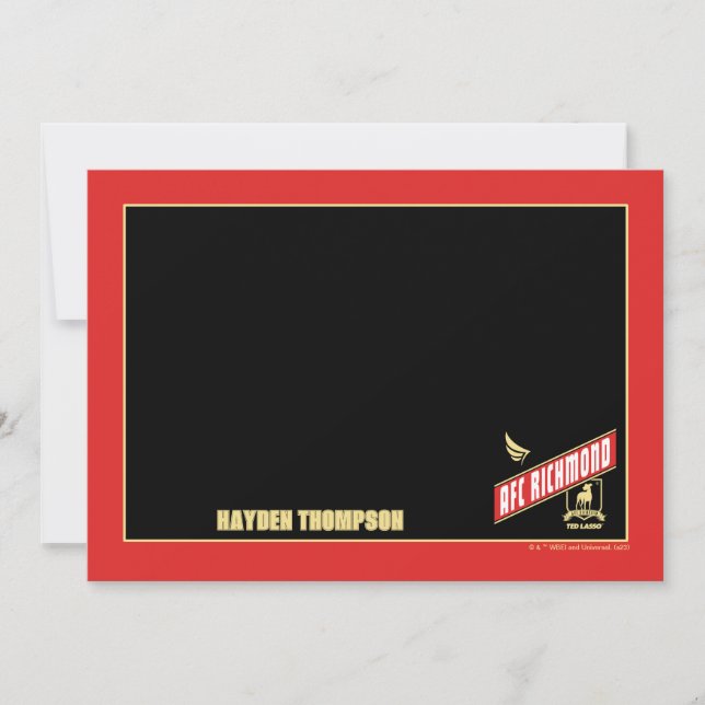 Ted Lasso | AFC Richmond Athletic Banner Note Card (Front)